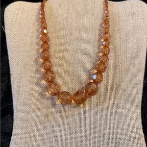 Elegant Amber Beaded Necklace